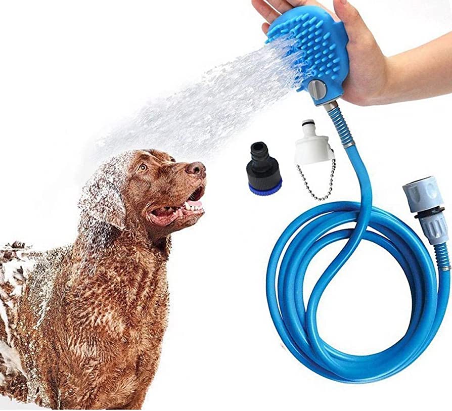 Pack Especial 2 en 1: cepillo manopla y alcachofa de ducha para mascota